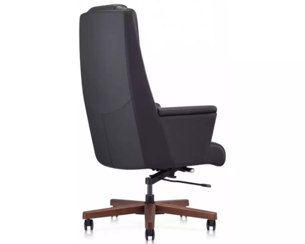 Кресло руководителя DUKE черный, кожа, max 150 кг